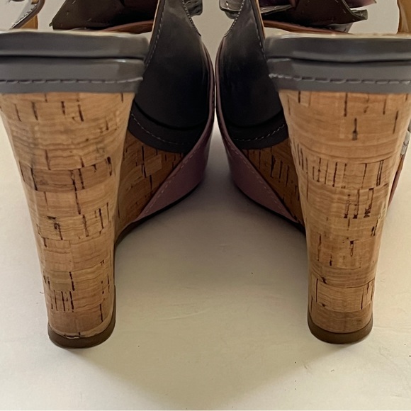 Circa Luxe Joan & David Cjreaia Cork Wedge Heels Shoes Size 7 - Picture 7 of 11